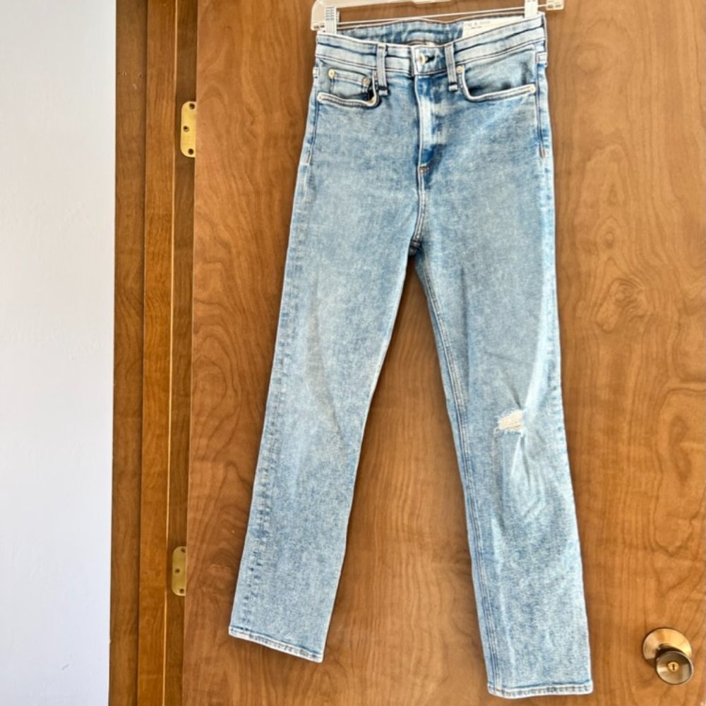 Rag & Bone jean - white wash, high waist